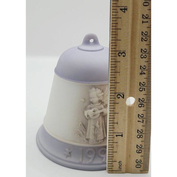 M.J. Hummel 1994 Christmas Bell Ornament Goebel Germany Porcelain Angel - Picture 7 of 10